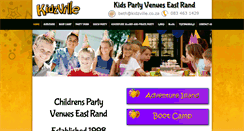 Desktop Screenshot of kidzville.co.za